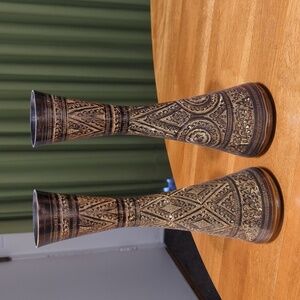 Middle Eastern brass vases